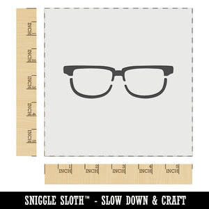 Horn Rimmed Eye Glasses Spectacles Lenses Goggles Wall Cookie DIY Craft Reusable Stencil