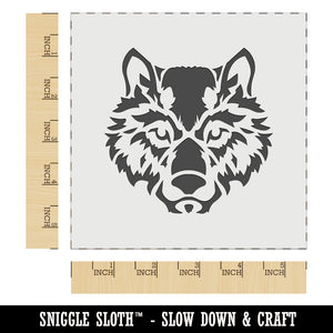 Wild Tribal Wolf Head Wall Cookie DIY Craft Reusable Stencil