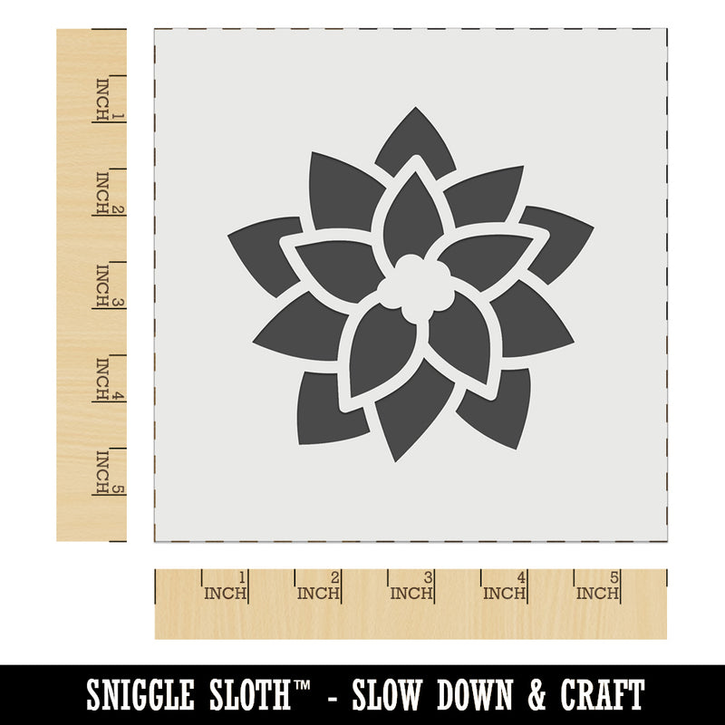 Christmas Poinsettia Wall Cookie DIY Craft Reusable Stencil