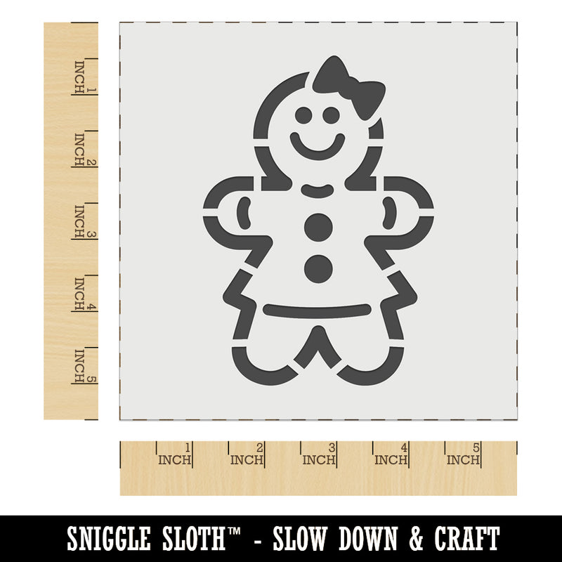 Gingerbread Woman Christmas Cookie Wall Cookie DIY Craft Reusable Stencil