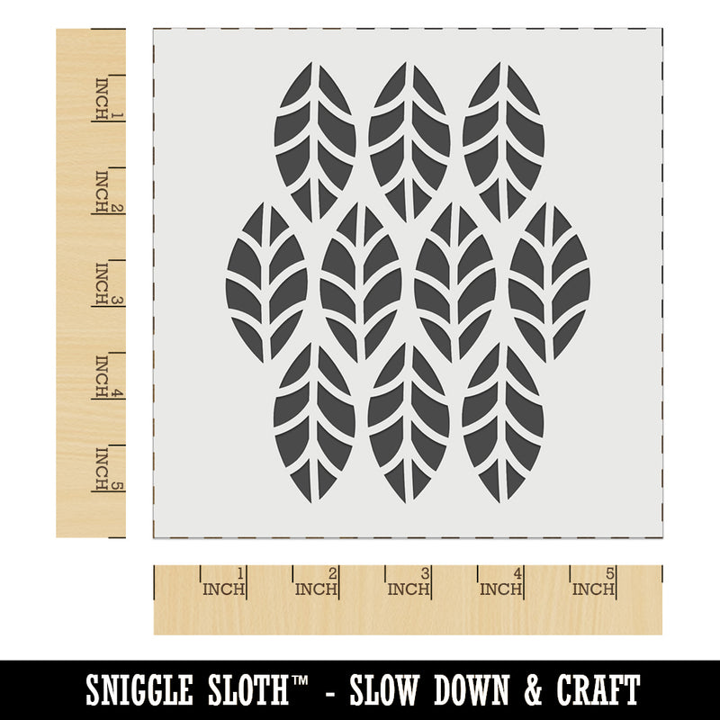 Leaf Pattern Wall Cookie DIY Craft Reusable Stencil