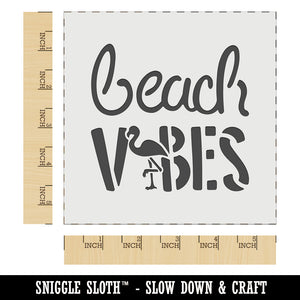 Beach Vibes Flamingo Wall Cookie DIY Craft Reusable Stencil