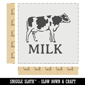 Milk Text with Spotted Cow Farm Dairy Wall Cookie DIY Craft Reusable Stencil