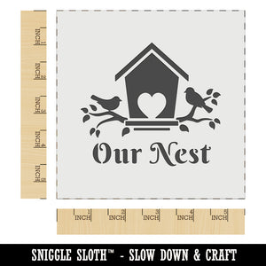 Our Nest Bird House Home Love Wall Cookie DIY Craft Reusable Stencil