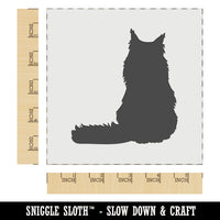 Sitting Maine Coon Cat Wall Cookie DIY Craft Reusable Stencil