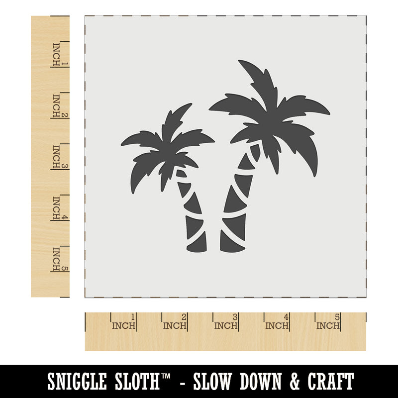 Two Palm Trees Tropical Wall Cookie DIY Craft Reusable Stencil