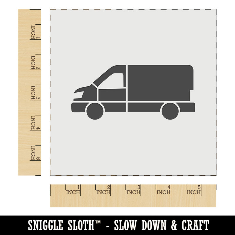 Work Cargo Van Automobile Vehicle Wall Cookie DIY Craft Reusable Stencil