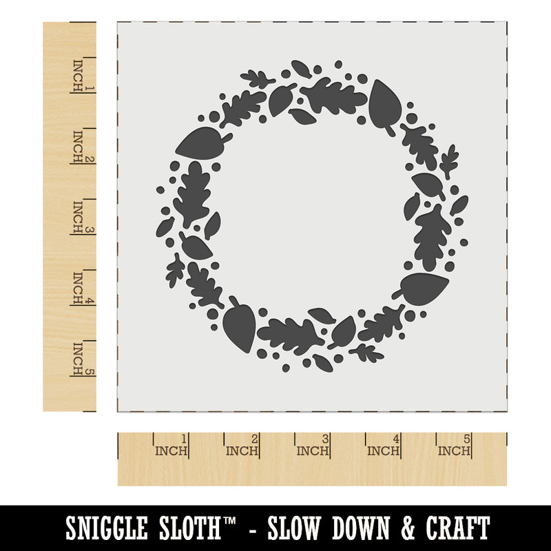 Fall Autumn Leaves Wreath Wall Cookie DIY Craft Reusable Stencil