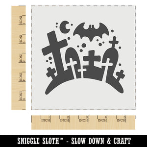 Halloween Graveyard Cemetery Tombstones Wall Cookie DIY Craft Reusable Stencil