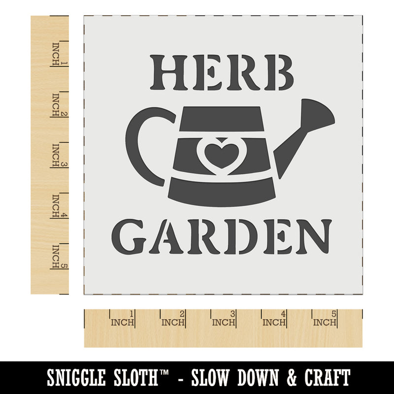 Herb Garden Watering Can Wall Cookie DIY Craft Reusable Stencil