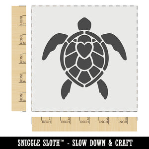 Sea Turtle Heart in Shell Wall Cookie DIY Craft Reusable Stencil