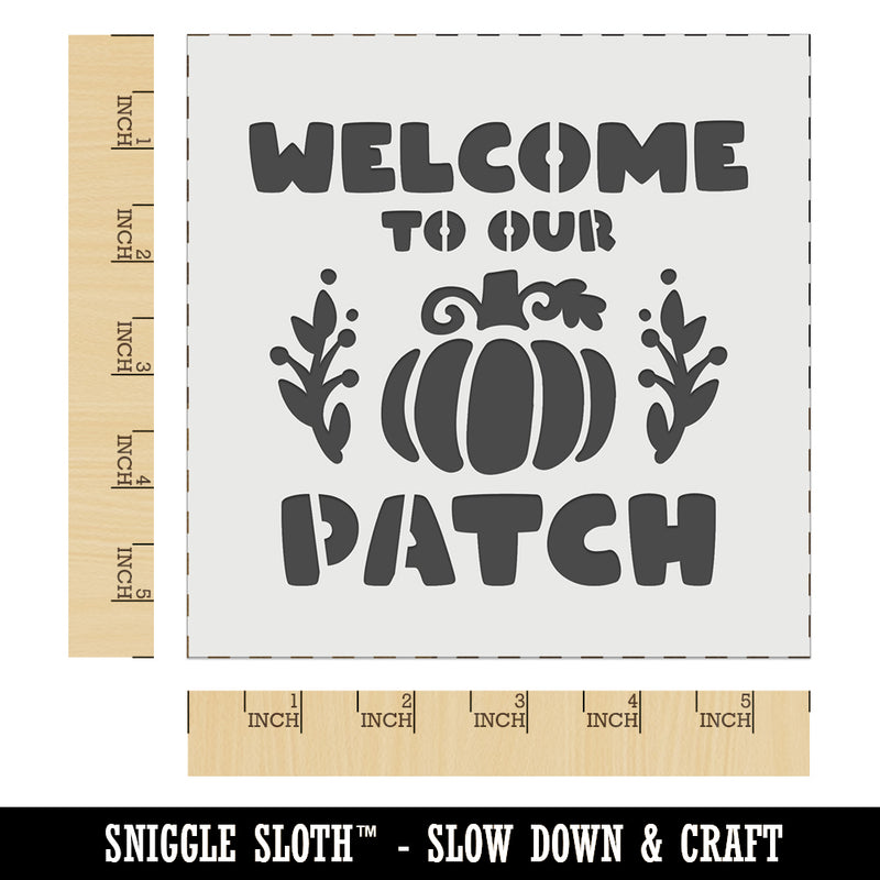Welcome to Our Pumpkin Patch Fall Autumn Wall Cookie DIY Craft Reusable Stencil