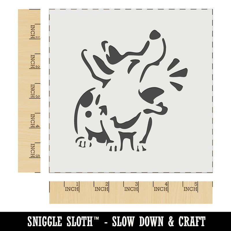 Barking Spotted Dog Corgi Wall Cookie DIY Craft Reusable Stencil