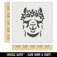 Flower Crown Llama Head Wall Cookie DIY Craft Reusable Stencil