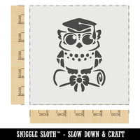 Graduation Owl with Cap and Diploma School College Wall Cookie DIY Craft Reusable Stencil