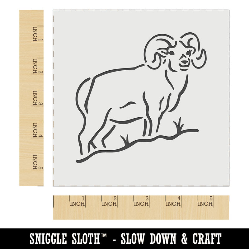 Bighorn Sheep Ram Wall Cookie DIY Craft Reusable Stencil