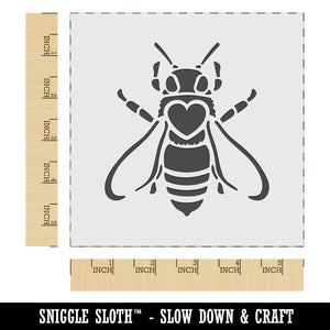 Honey Bee with Heart on Back Wall Cookie DIY Craft Reusable Stencil