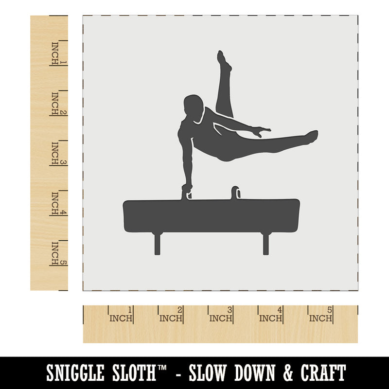 Pommel Horse Artistic Gymnastics Wall Cookie DIY Craft Reusable Stencil