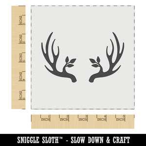 Deer Antlers Plant Detail Wall Cookie DIY Craft Reusable Stencil