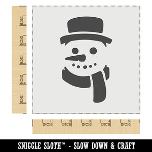 Snowman Face with Scarf Winter Wall Cookie DIY Craft Reusable Stencil