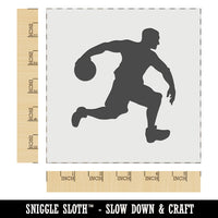 Basketball Player Dribbling Ball Running Wall Cookie DIY Craft Reusable Stencil