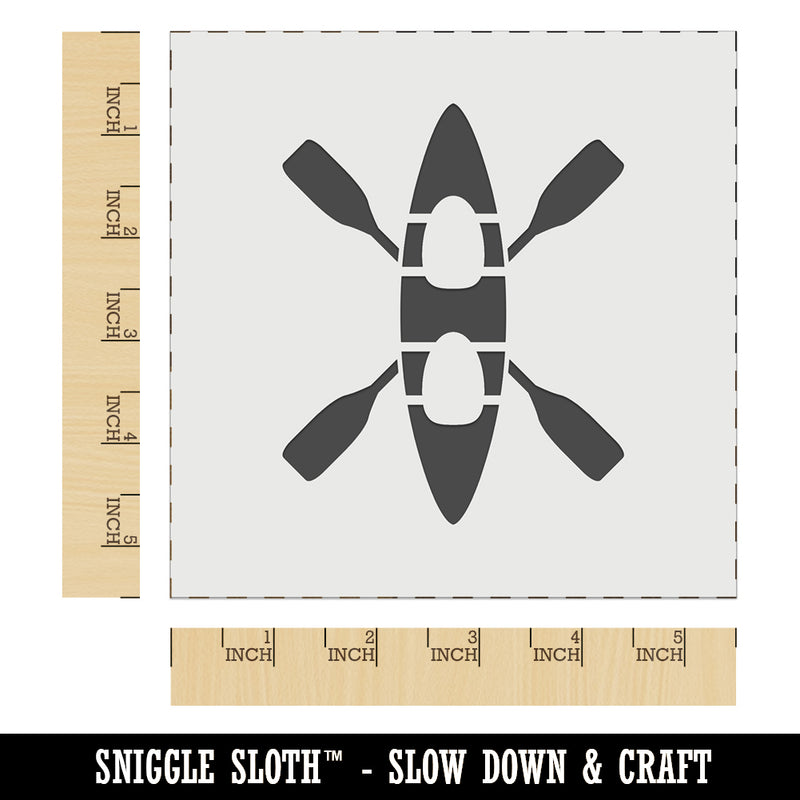 Double Kayak with Crossed Paddles Wall Cookie DIY Craft Reusable Stencil