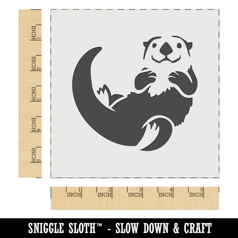 Floating Sea Otter Wall Cookie DIY Craft Reusable Stencil