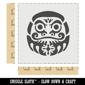 Japanese Daruma Doll Zen Buddhism Bodhidharma Wall Cookie DIY Craft Reusable Stencil