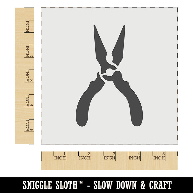 Long Nose Pliers Hand Tool Wall Cookie DIY Craft Reusable Stencil