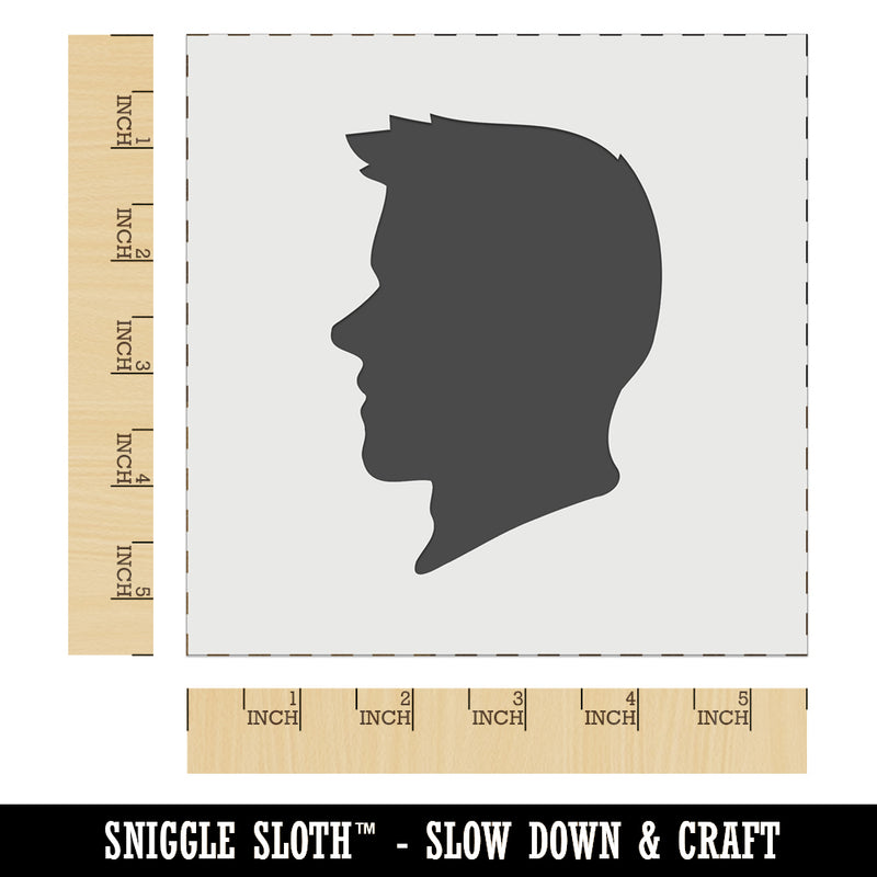 Man Head Silhouette Wall Cookie DIY Craft Reusable Stencil