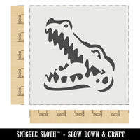 Smiling Toothy Crocodile Alligator Chomp Wall Cookie DIY Craft Reusable Stencil