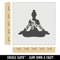 Yoga Pose Siddhasana Accomplished Sitting Wall Cookie DIY Craft Reusable Stencil