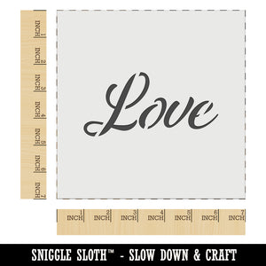 Love Cursive Text Wall Cookie DIY Craft Reusable Stencil