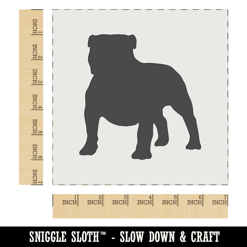 Bulldog English British Dog Solid Wall Cookie DIY Craft Reusable Stencil