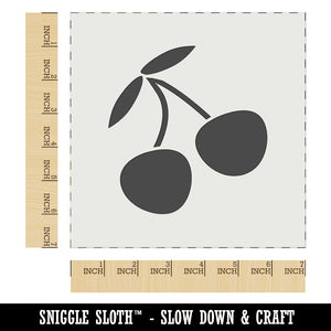 Pair of Cherries Outlined Wall Cookie DIY Craft Reusable Stencil