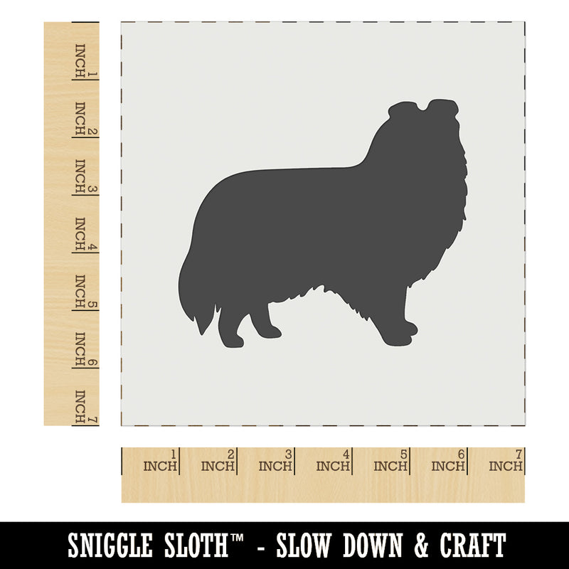Shetland Sheepdog Sheltie Dog Solid Wall Cookie DIY Craft Reusable Stencil