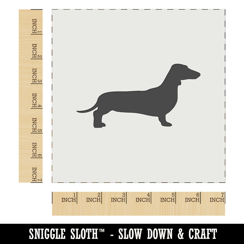 Smooth Haired Dachshund Dog Solid Wall Cookie DIY Craft Reusable Stencil