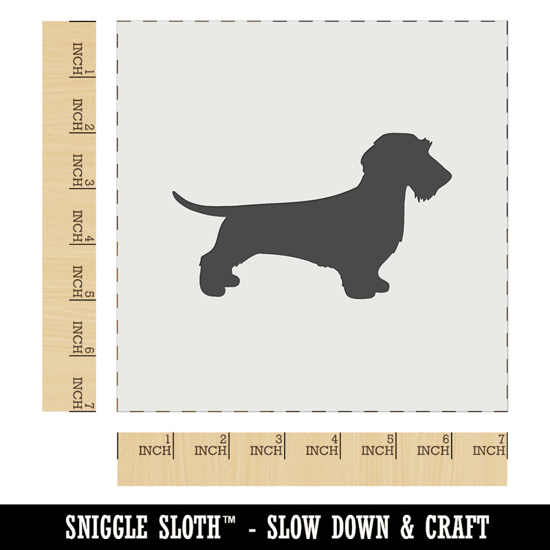 Wirehaired Dachshund Dog Solid Wall Cookie DIY Craft Reusable Stencil