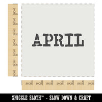 April Month Calendar Fun Text Wall Cookie DIY Craft Reusable Stencil