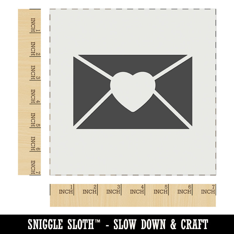 Envelope with Heart Wall Cookie DIY Craft Reusable Stencil