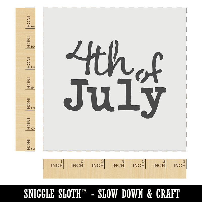 4th Fourth of July Fun Text Wall Cookie DIY Craft Reusable Stencil