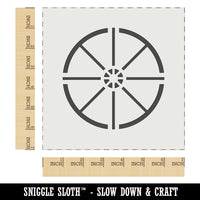 Wagon Wheel Solid Wall Cookie DIY Craft Reusable Stencil