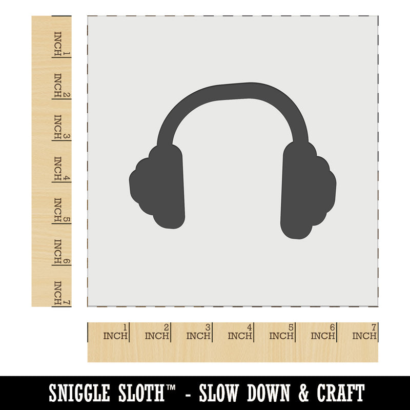 Headphones Ear Solid Wall Cookie DIY Craft Reusable Stencil