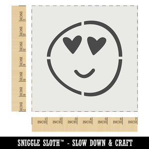 Heart Eye Love Emoticon Face Doodle Wall Cookie DIY Craft Reusable Stencil