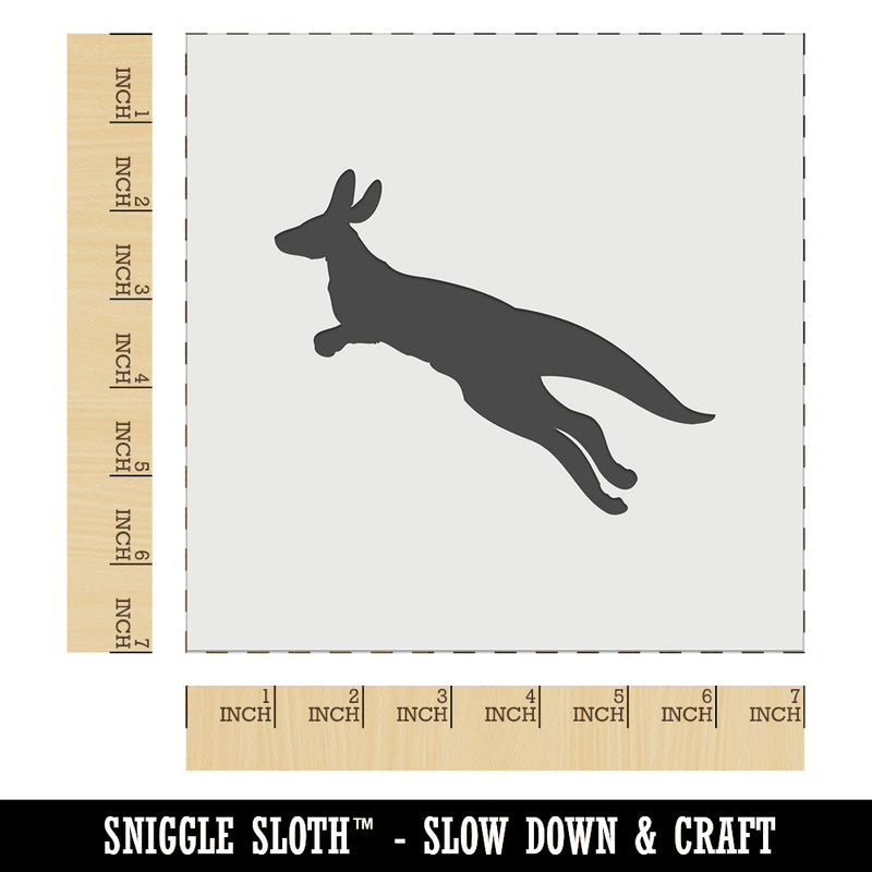 Kangaroo Jumping Solid Wall Cookie DIY Craft Reusable Stencil