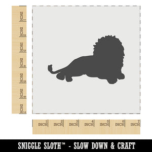 Lion Resting Solid Wall Cookie DIY Craft Reusable Stencil