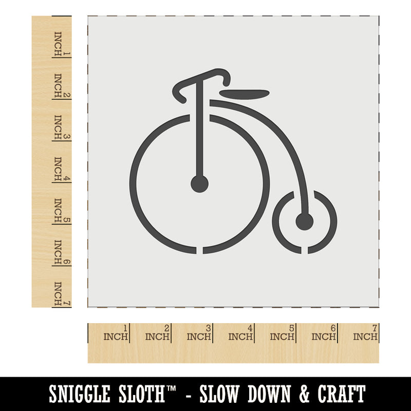Penny Farthing Bicycle Bike Old Fashioned Victorian Wall Cookie DIY Craft Reusable Stencil