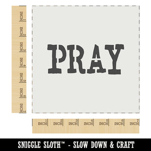 Pray Fun Text Wall Cookie DIY Craft Reusable Stencil