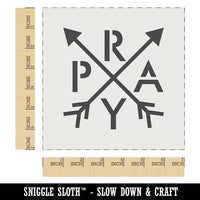 Pray Stylized Wall Cookie DIY Craft Reusable Stencil