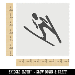 Ski Jumping Jumper Wall Cookie DIY Craft Reusable Stencil